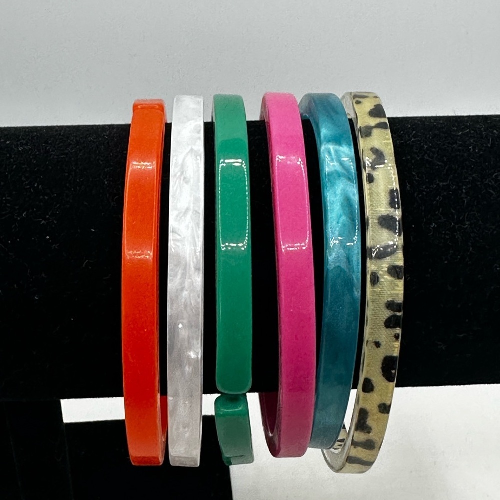 PLUNDER Stackable Set Of 6 Bracelets Multi Color Boho OSFM - Picture 3 of 4